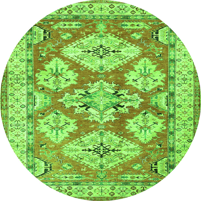 Machine Washable Geometric Green Traditional Area Rugs, wshtr3023grn