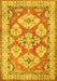 Geometric Yellow Traditional Rug, tr3023yw