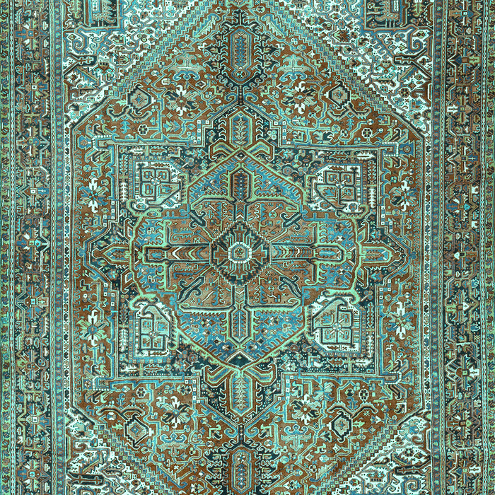 Machine Washable Persian Turquoise Traditional Area Rugs, wshtr3024turq