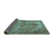 Sideview of Persian Turquoise Traditional Rug, tr3024turq