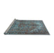 Sideview of Machine Washable Persian Light Blue Traditional Rug, wshtr3024lblu