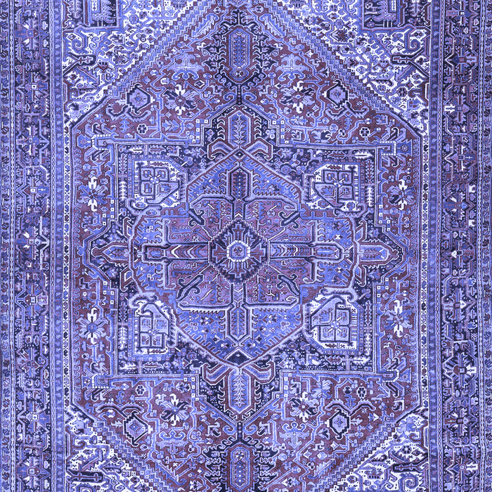 Machine Washable Persian Blue Traditional Rug, wshtr3024blu