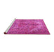 Sideview of Machine Washable Persian Pink Traditional Rug, wshtr3024pnk