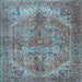 Square Persian Light Blue Traditional Rug, tr3024lblu