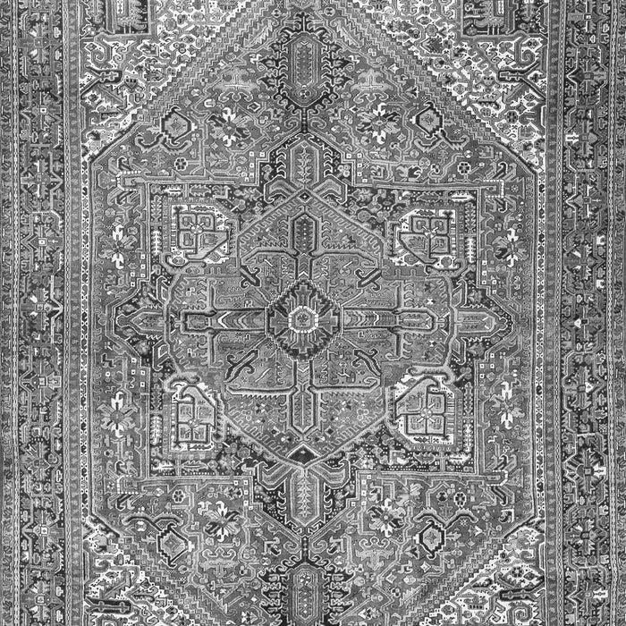 Serging Thickness of Machine Washable Persian Gray Traditional Rug, wshtr3024gry