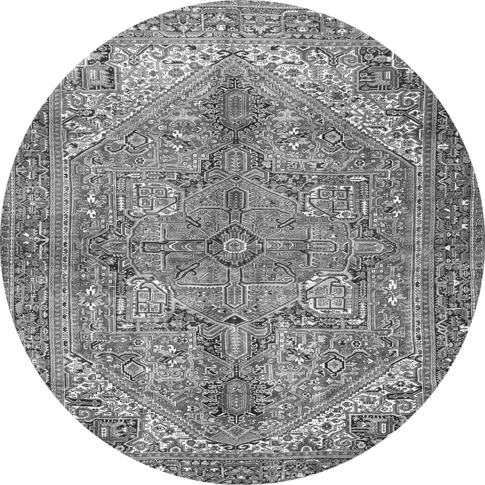 Machine Washable Persian Gray Traditional Rug, wshtr3024gry