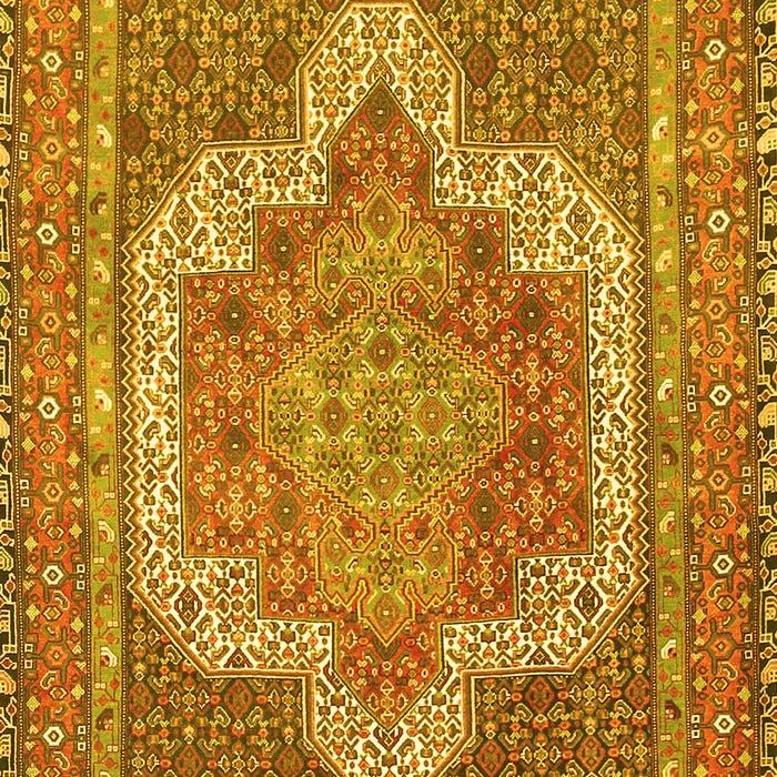 Medallion Yellow Traditional Rug, tr3025yw
