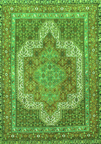 Medallion Green Traditional Rug, tr3025grn