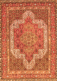 Medallion Orange Traditional Rug, tr3025org