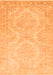 Serging Thickness of Machine Washable Persian Orange Traditional Area Rugs, wshtr3026org