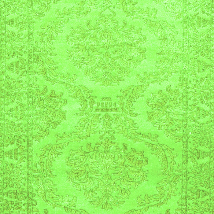 Serging Thickness of Machine Washable Persian Green Traditional Area Rugs, wshtr3026grn
