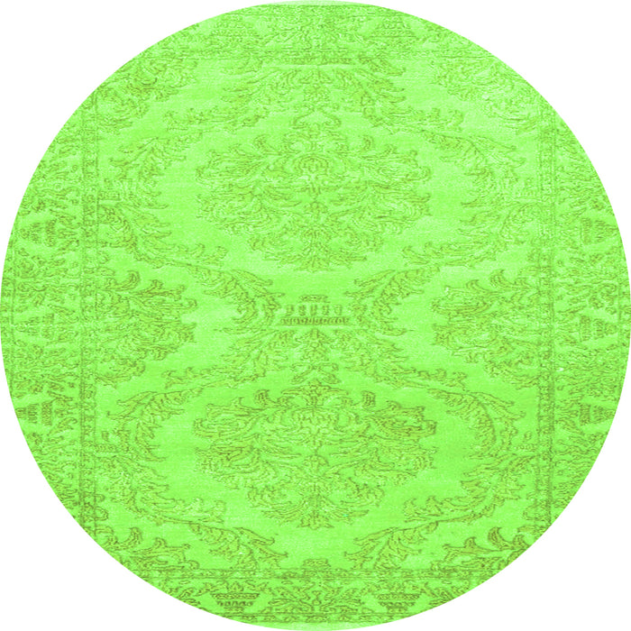 Square Persian Green Traditional Rug, tr3026grn