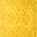 Square Persian Yellow Traditional Rug, tr3026yw