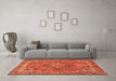 Machine Washable Persian Orange Traditional Area Rugs in a Living Room, wshtr3027org