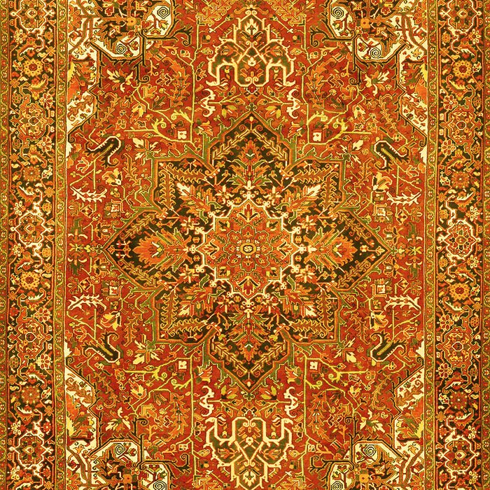 Machine Washable Persian Yellow Traditional Rug, wshtr3027yw