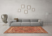 Machine Washable Persian Brown Traditional Rug in a Living Room,, wshtr3027brn