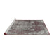 Sideview of Machine Washable Traditional Rosy-Finch Purple Rug, wshtr3028