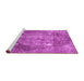 Sideview of Machine Washable Persian Pink Traditional Rug, wshtr3028pnk