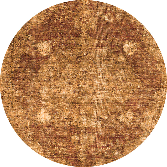 Square Persian Orange Traditional Rug, tr3028org