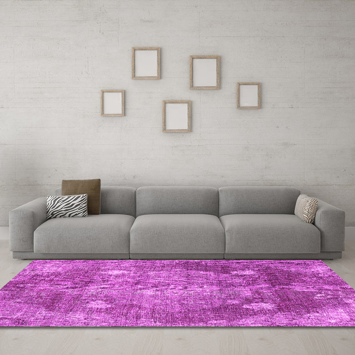 Machine Washable Persian Pink Traditional Rug in a Living Room, wshtr3028pnk