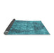 Sideview of Persian Light Blue Traditional Rug, tr3028lblu