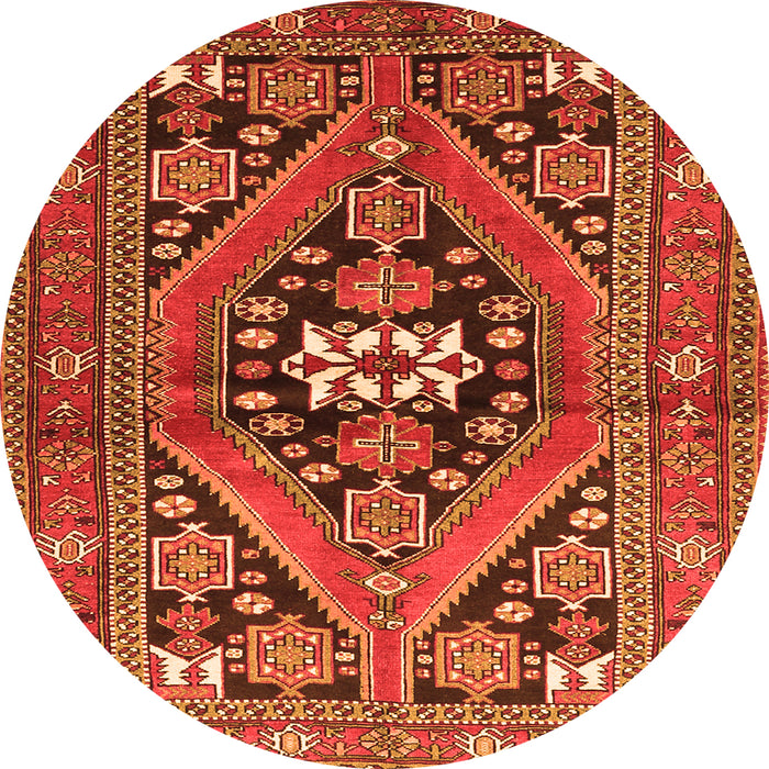 Machine Washable Persian Orange Traditional Area Rugs, wshtr3029org