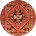 Machine Washable Persian Orange Traditional Area Rugs, wshtr3029org