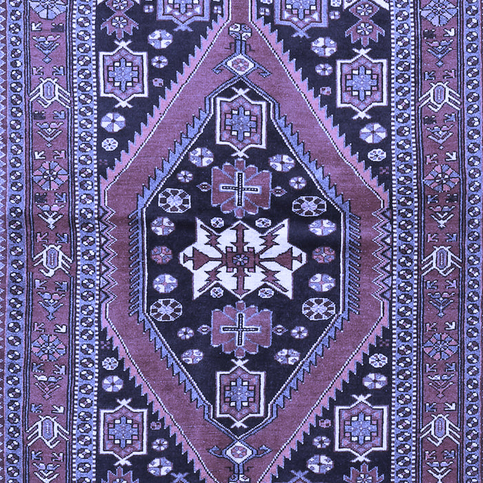 Machine Washable Persian Blue Traditional Rug, wshtr3029blu