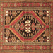 Square Persian Brown Traditional Rug, tr3029brn