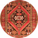 Square Persian Orange Traditional Rug, tr3029org