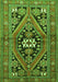 Serging Thickness of Machine Washable Persian Green Traditional Area Rugs, wshtr3029grn