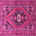 Square Persian Pink Traditional Rug, tr3029pnk