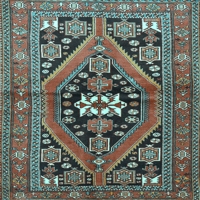 Square Persian Light Blue Traditional Rug, tr3029lblu