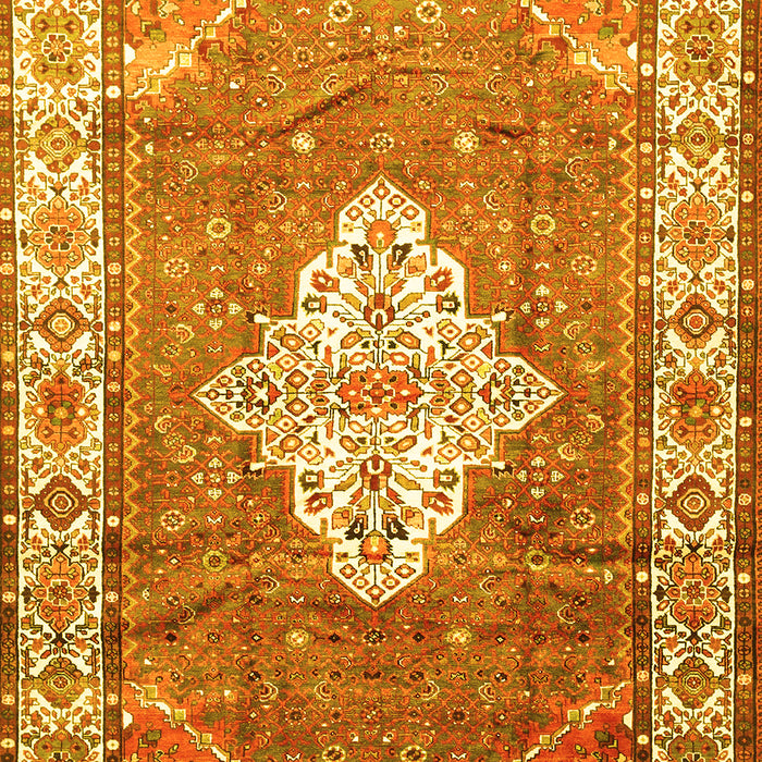 Medallion Yellow Traditional Rug, tr302yw