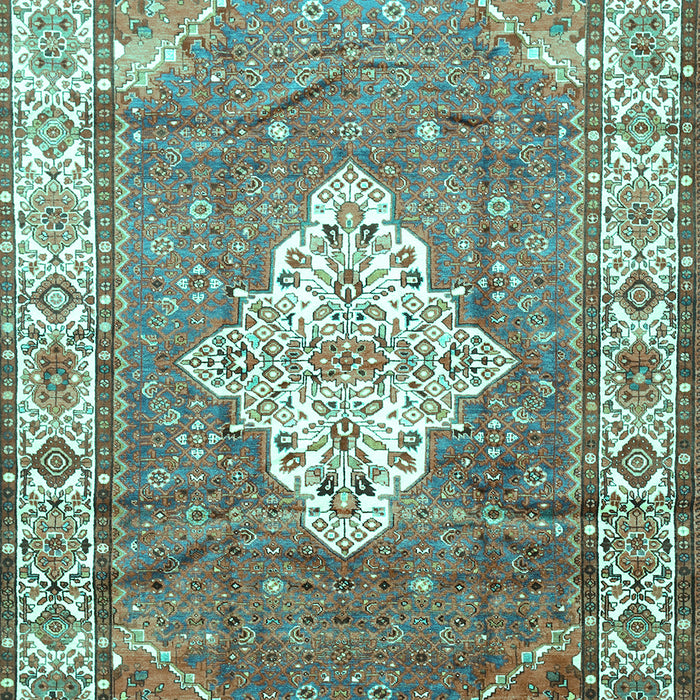 Medallion Turquoise Traditional Rug, tr302turq
