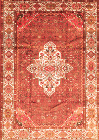 Medallion Orange Traditional Rug, tr302org