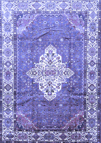 Medallion Blue Traditional Rug, tr302blu