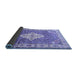 Sideview of Medallion Blue Traditional Rug, tr302blu