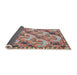 Sideview of Traditional Brown Red Animal Rug, tr303