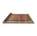 Sideview of Traditional Dark Sienna Brown Persian Rug, tr3030