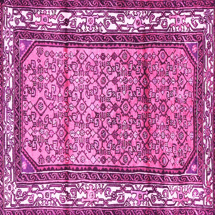 Square Persian Pink Traditional Rug, tr3030pnk