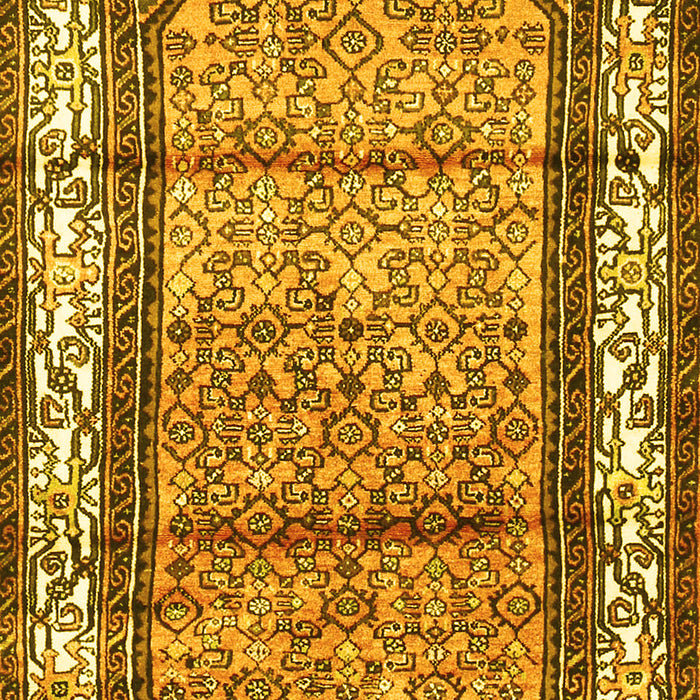 Machine Washable Persian Yellow Traditional Rug, wshtr3030yw