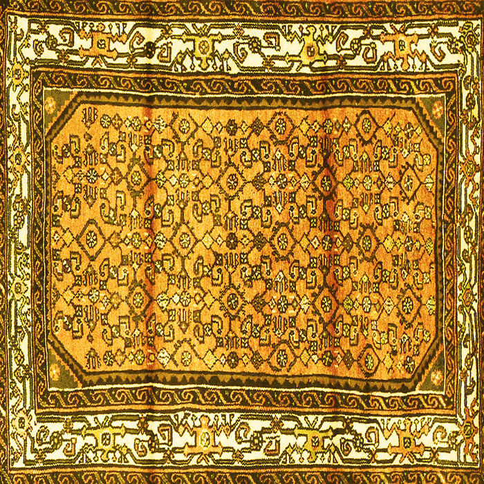 Square Persian Yellow Traditional Rug, tr3030yw