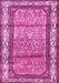 Machine Washable Persian Pink Traditional Rug, wshtr3030pnk