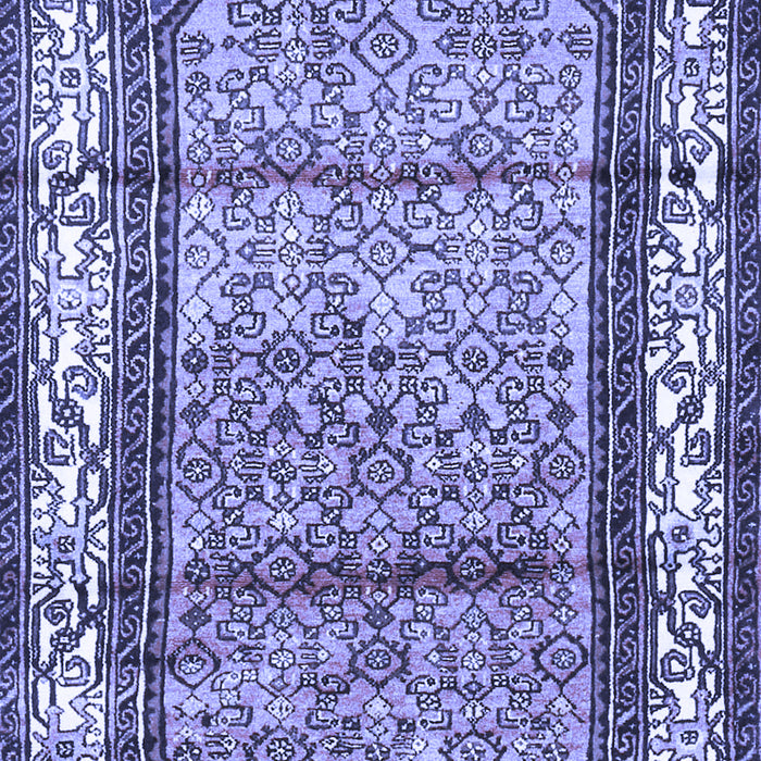 Machine Washable Persian Blue Traditional Rug, wshtr3030blu