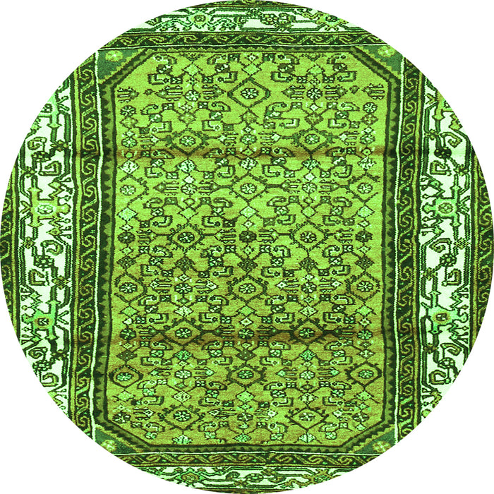 Machine Washable Persian Green Traditional Area Rugs, wshtr3030grn