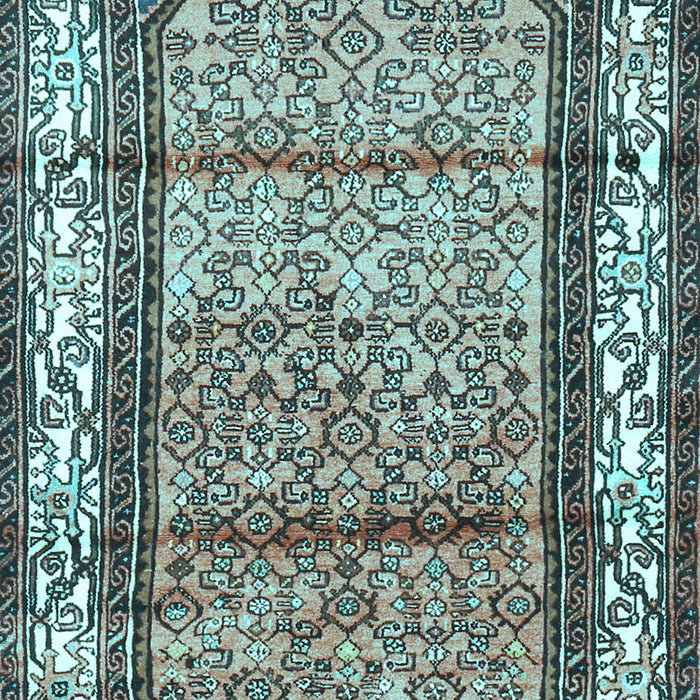 Machine Washable Persian Light Blue Traditional Rug, wshtr3030lblu