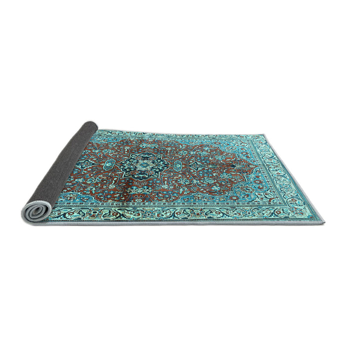 Sideview of Persian Light Blue Traditional Rug, tr3031lblu
