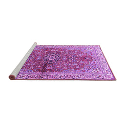 Sideview of Machine Washable Persian Purple Traditional Area Rugs, wshtr3031pur