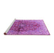 Sideview of Machine Washable Persian Purple Traditional Area Rugs, wshtr3031pur